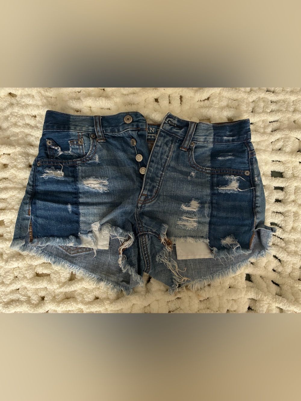 American Eagle Outfitters Festival Blue Denim Jeans with Contrast Stitching